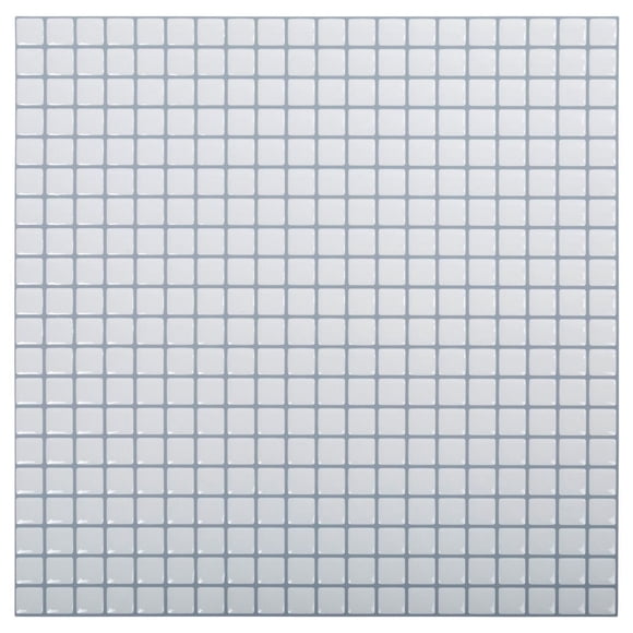 Truu Design Carreaux muraux autocollants décoratifs à peler et coller, minis carrés, 25 x 25cm (10 x 10po), Blanc, 6 morceaux