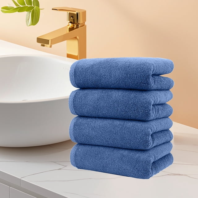 5 Pcs Cotton Towel Set, European American Style Border Face Wash Cloth, Absorbent Fast Drying, Natural Soft Comfortable, Multi-Scene Use, Wholesale Gift Package