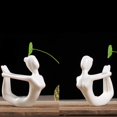 thumbnail image 3 of Elodie Ceramic Yoga Posture Figure Decorative Ornament Handicraft Collections Arts for 9x3.5x9cm, 3 of 5