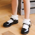 thumbnail image 4 of MIASHUI Ballerines Mary Jane pour Filles, Chaussures de Robe d'Uniforme Scolaire Confortables, Noir, 5-6 Ans, 4 of 6