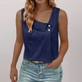 thumbnail image 2 of Timegard Summer Tops for Women Sleeveless Button Regular Neck Casual Shirts Solid Color Fashion Blouses, 2 of 4