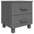 thumbnail image 1 of vidaXL Table de Chevet HAMAR Gris Foncé 40x35x44.5 cm Pin Massif, 1 of 5