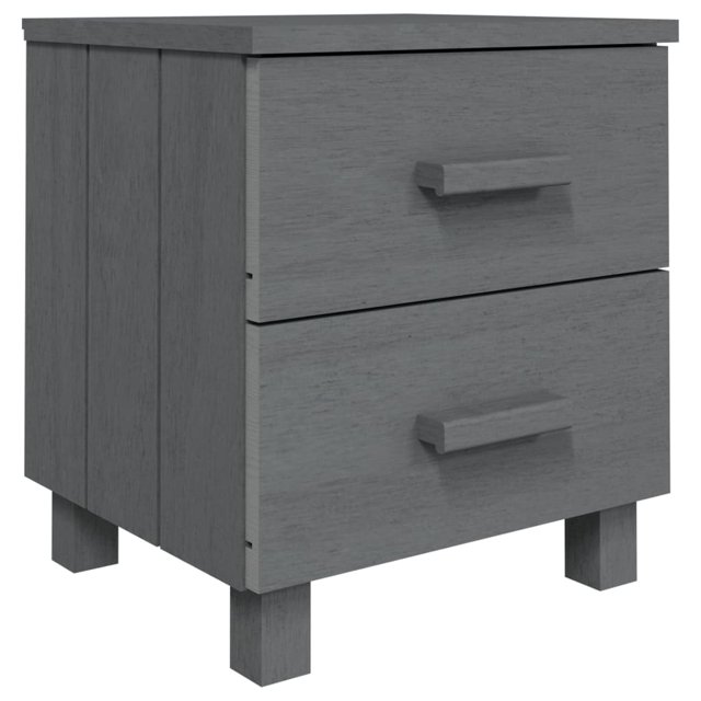 vidaXL Table de Chevet HAMAR Gris Foncé 40x35x44.5 cm Pin Massif