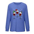 thumbnail image 5 of Hauts d'Été pour Femmes Décontractés à Imprimé de Noël Amples à Manches Longues à Col Rond Hauts Blouses à Manches Longues pour Femmes en Liquidation, 5 of 5