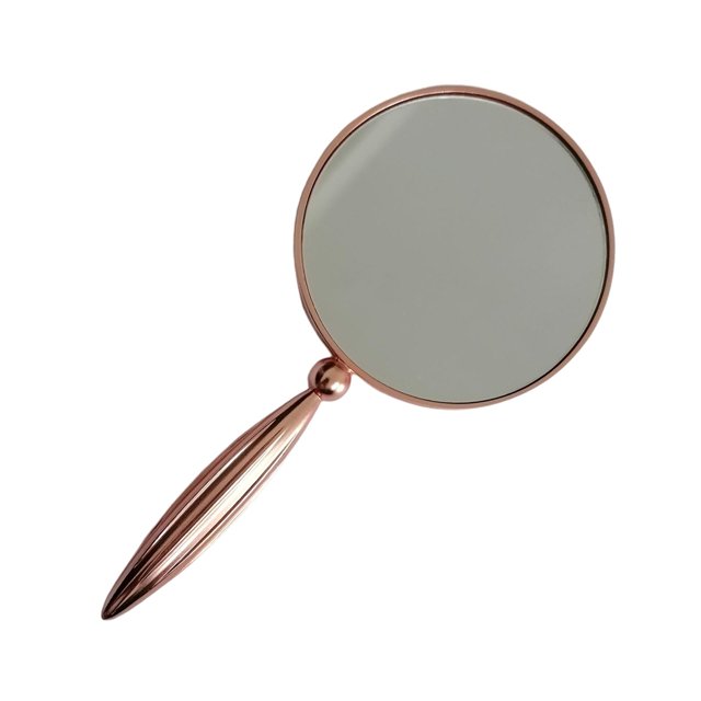 Handheld Mirror Creative Hairstyling Vanity Mirror Hand Held Decorative Cosmetic Pink