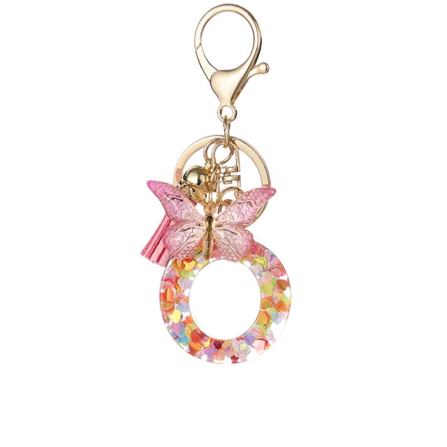 TopLLC New English Letter Keychain Hanger Car Keychain Bag Accessories Suspension components