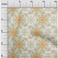 thumbnail image 2 of oneOone Viscose Chiffon Orange Fabric Asian Tile Traditional Craft Projects Decor Fabric Printed By The Yard 42 Inch Wide, 2 of 4