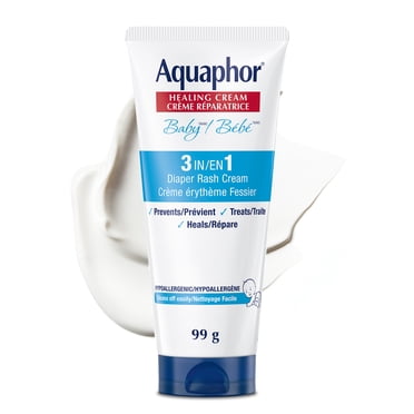 Aquaphor Baby Healing Diaper Rash Cream, 15% Zinc Oxide, Fragrance Free, 99g