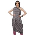 thumbnail image 2 of Moomaya Robe Kurti Sans Manches à une Épaule Imprimée pour Femmes, Vêtement de Créateur Boho pour Fête, 2 of 7