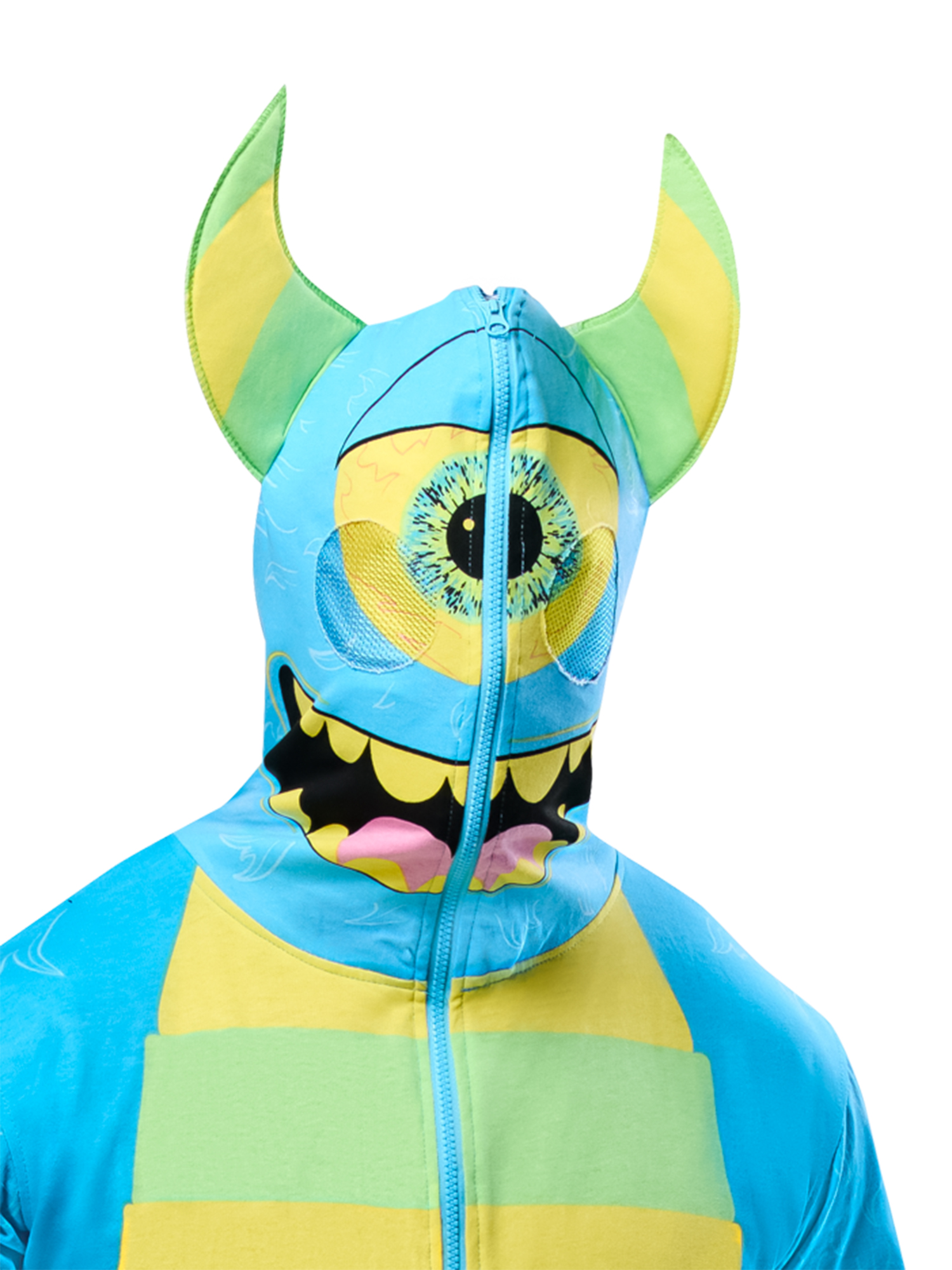 Costume Zipsters Monstre Bleu Masked-Up pour Adultes par Rubies, Unisexe