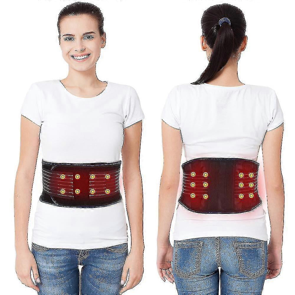 Self Heating Pad For Back Pain Massage - Heated Waist Belt Wrap - Belly And Back Pain