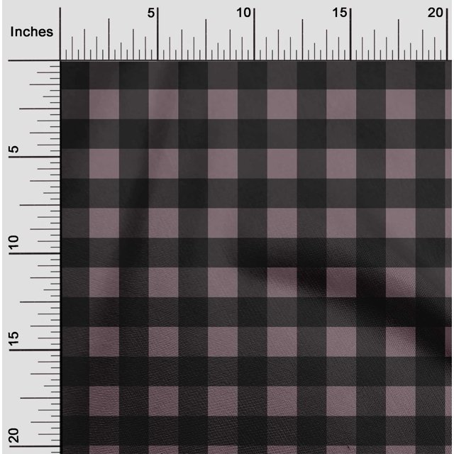 oneOone Viscose Jersey Fabric Gingham Check Print Fabric BTY 60 Inch Wide