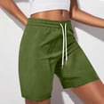 thumbnail image 3 of Plebaso Womens Casual Shorts Summer Drawstring Loose Shorts Solid Color Lightweight Walking Shorts for Women, 3 of 7