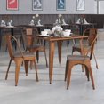 thumbnail image 4 of 4 Pk. Copper Metal Stackable Chair with Wood Seat, 4 of 7