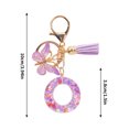 thumbnail image 3 of Lisbinx Weekly Deals Personalized Keychains Initial Letter Tassel Keychain - Purple Car Accessory for Women, Perfect for Wallets and Backpacks, 3 of 4