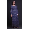thumbnail image 3 of Bimba Robe Maxi à Manches Longues pour Femmes en Georgette Mousse Cheddar à Imprimé Floral avec Taille Élastique - X-Grand, 3 of 5