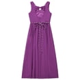 thumbnail image 4 of inhzoy Robe de Demoiselle d'Honneur de Mariage pour Filles, Robe de Fête Formelle en Chiffon Plissé, Robe de Bal Violette 12, 4 of 5