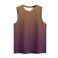 thumbnail image 4 of BVOFAR Débardeurs Dégradés pour Femmes Été Décontractés Coupe Ample Chemises Grande Taille Col Rond Sans Manches Blouses Coupe Ajustée Débardeurs de Sortie, 4 of 4