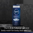 thumbnail image 4 of NIVEA Men Cool Kick 24H Effet Fraîcheur Gel Douche pour Hommes / Nettoyant 3-en-1 Corps, Visage et Cheveux / Gel Douche Rafraîchissant au Menthol / Testé Dermatologiquement, 4 of 7