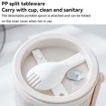 thumbnail image 4 of Large Capacity Breakfast Cup with Spoon Plastic Bottles with Breathable Holes Reusable Water Container Sealing Lid Microwave Cups Breathable Holes White, 4 of 9