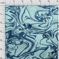 thumbnail image 3 of oneOone Georgette Viscose Teal Blue Fabric Abstracts Craft Projects Decor Fabric Printed By The Yard 42 Inch Wide, 3 of 5