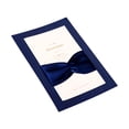 thumbnail image 1 of 25-Pack Blue Bow Ribbon Invitation Set: Elegant Wedding/Birthday Party Cards with Envelopes, Blank Inner Pages, Protective Shells & Fashionable Ribbons - 250g Specialty Paper, Romantic Design for, 1 of 6