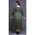 thumbnail image 4 of Bimba Ikat Robe Maxi Décontractée Longue à Taille Smockée Imprimée pour Femmes à Volants - Petit, 4 of 5