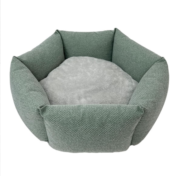 Pet Spaces Cuddler Dog Bed - Cat Bed, 19.5 inches, green