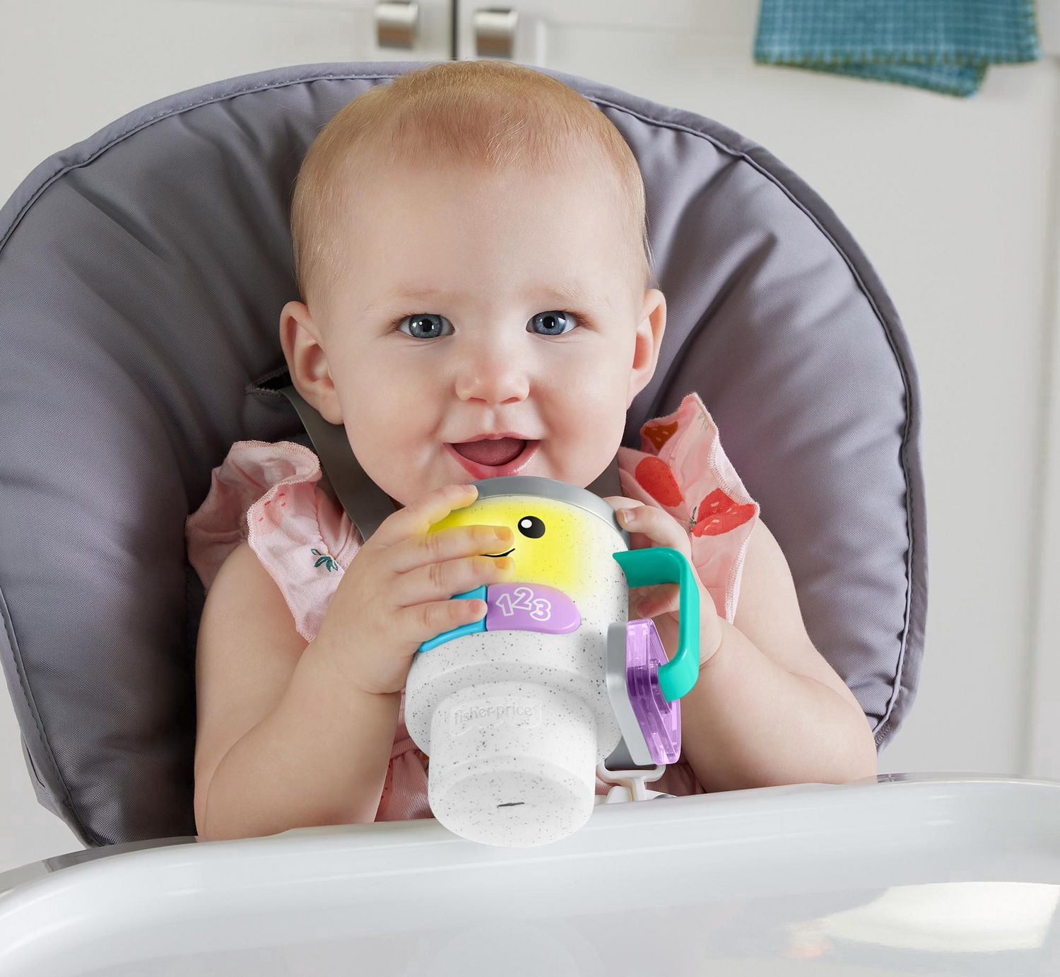 Fisher-Price Rires et Éveil Tasse à café Réveil et apprentissage, multilingue