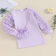 thumbnail image 3 of Fall Winter Warm Girls Knit Princess Clothes Fluffy Long Sleeves Sweater Dress with Bag, 3 of 9