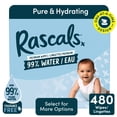 thumbnail image 1 of Rascals 99% Water Premium Wipes, Multipack, 480 Count, for Sensitive Skin, 1 of 11