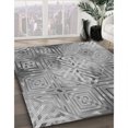 thumbnail image 3 of Ahgly Tapis d'Intérieur Lavable en Machine Carré Transitionnel Gris Fumé, 5 Pieds Carré, 3 of 7