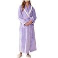 thumbnail image 1 of MeetoTime Women's Full Length Robe, Warm and Cozy Fleece Bathrobe, Unisex Man Woman Robe Loungewear, 1 of 7