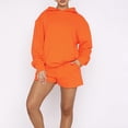 thumbnail image 2 of IROINNID Sweatsuit For Women 2 Pieces Set Reduced Solid Set Tracksuit Pullover Sport Hoodless Suit Sets Jogging Suit,Orange, 2 of 8