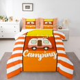 thumbnail image 1 of Erosebridal Happy Camping Bedding Twin Comforter Set,Camper RV Car Down Comforter,Stripes Bedroom Decor,Reversible,Lightweight,2-Piece, 1 of 7
