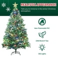 thumbnail image 2 of GloryStar 6.5ft PVC Christmas Tree, 1000 White Flat Branch Tips, 80 Pine Cones, 350 Multi-Color 8-Function LEDs and Decorative Star Tree Topper, 2 of 7