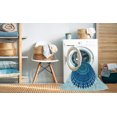 thumbnail image 2 of Ahgly Company Tapis d'Intérieur Ronds Transitionnels Bleus Lavables à la Machine, 3 Pieds Rond, 2 of 7
