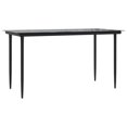 thumbnail image 2 of vidaXL 7 Piece Garden Dining Set Black Steel and Textilene, 2 of 5
