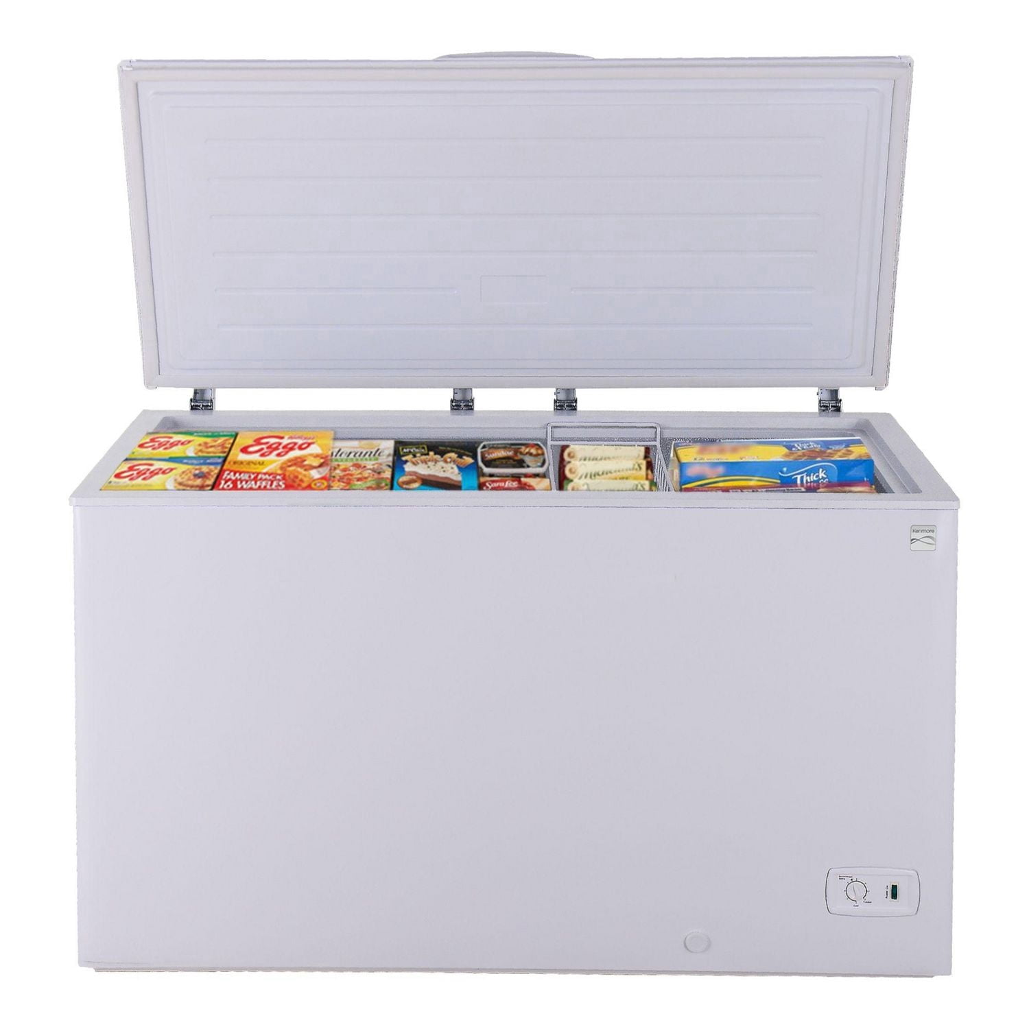Kenmore 14.6 Cu. Ft Chest Freezer, 413L, Manual Defrost, Balanced Hinge Lid, Garage-Ready, White, Deep Freezer