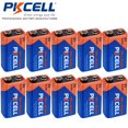 thumbnail image 1 of PKCELL 9V 6LR61 Alkaline Batteries Disposable Batteries for Smoke Detector (10 Counts), 1 of 6