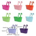 thumbnail image 3 of Decodeary Rainbow-colored Fence Planters Stylish Decoration For Outdoor Space Detachable Light blue 1Set, 3 of 6