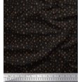 thumbnail image 1 of Soimoi Poly Georgette Fabric Coffee Beans & Coffee Beverages Printed Craft Fabric by The Yard 42 Inch Wide, 1 of 3