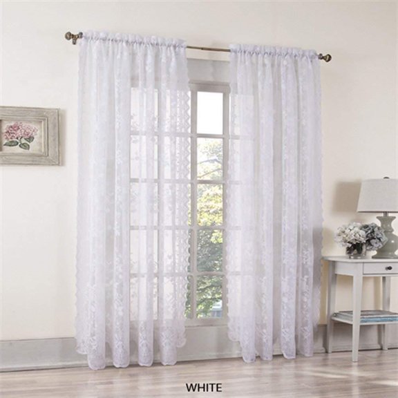 519 Floral Lace Rod Pocket Panel