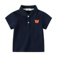 thumbnail image 3 of Chandail Polo pour Petit Garçon, Chemises d'Uniforme Bleu Marine pour Garçons, Manches Courtes, Chemises pour Tout-Petits, Chemises de Rugby, Tenue Garçon 4-5 Ans, 3 of 3
