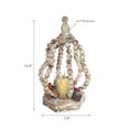 thumbnail image 3 of Lanterne Ouverte En Forme De Courge Avec Perles En Bois Et Led, 3 of 3