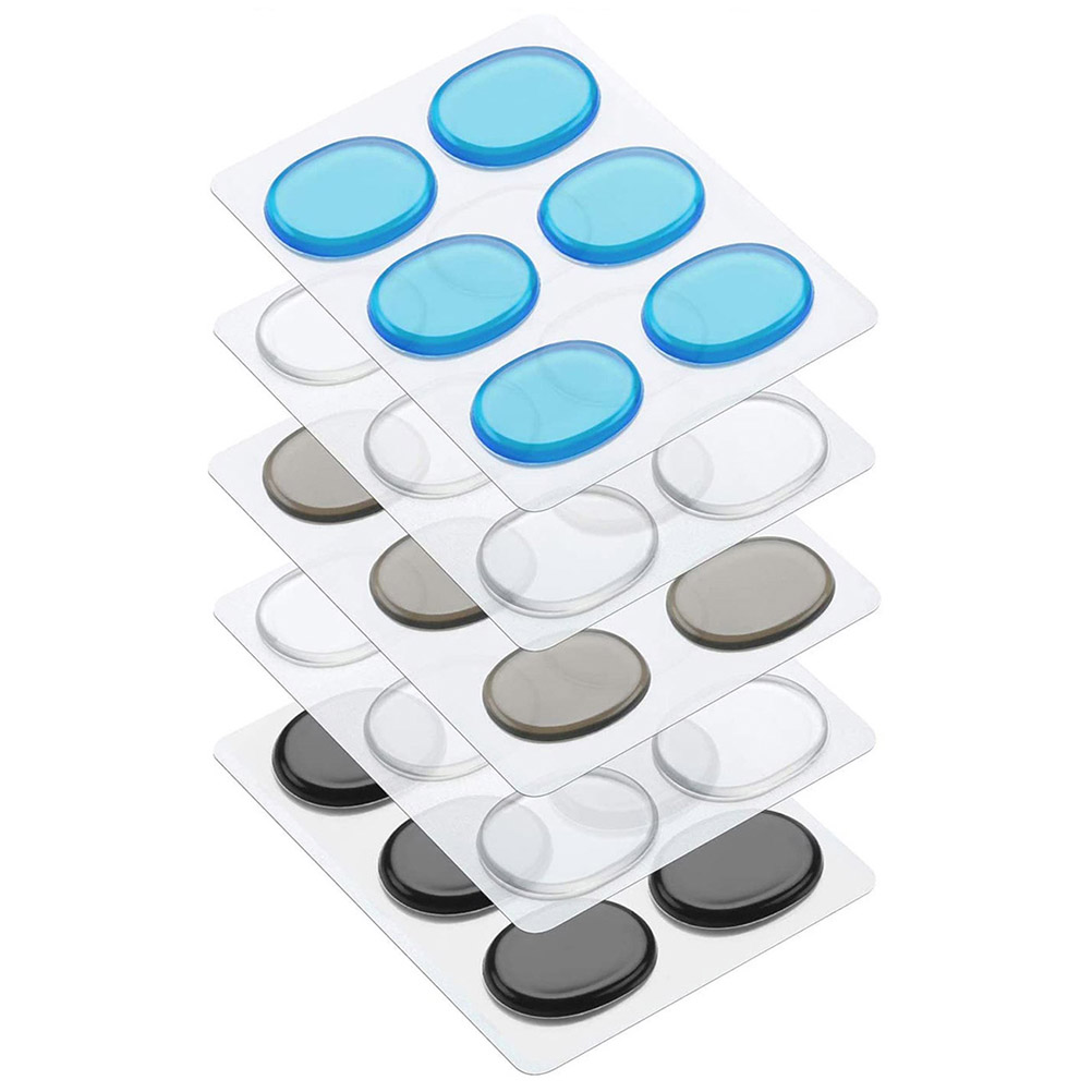 5 Feuilles/30 Pcs Coussinets de Tambour en Silicone Silencieux