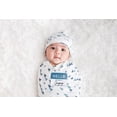 thumbnail image 2 of Lulujo Baby Hello World Newborn Bamboo Hat and Swaddle Blanket Set, 2 of 9