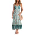 thumbnail image 3 of MesaSe Robe à Bretelles Sexy pour Femmes Imprimé Floral Sans Manches Col en V une Pièce, 3 of 4