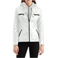 thumbnail image 2 of LOVZFMLL Jackets for Women's Solid Color Long Sleeved Leather Jacket Zippered Jacket Pocket Women's Spring Short Jacket, 2 of 6