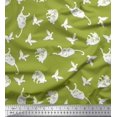 thumbnail image 1 of Soimoi Polyester Crepe Fabric Bird & Cat Animal Print Fabric by Yard 52 Inch Wide, 1 of 3